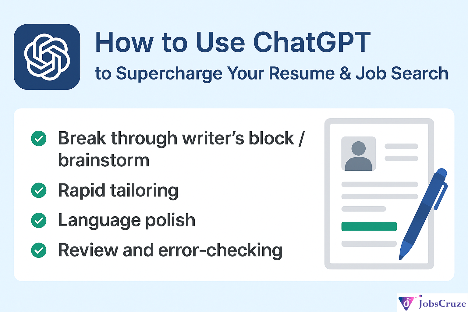 How to Use ChatGPT to Supercharge Your Resume & Job Search