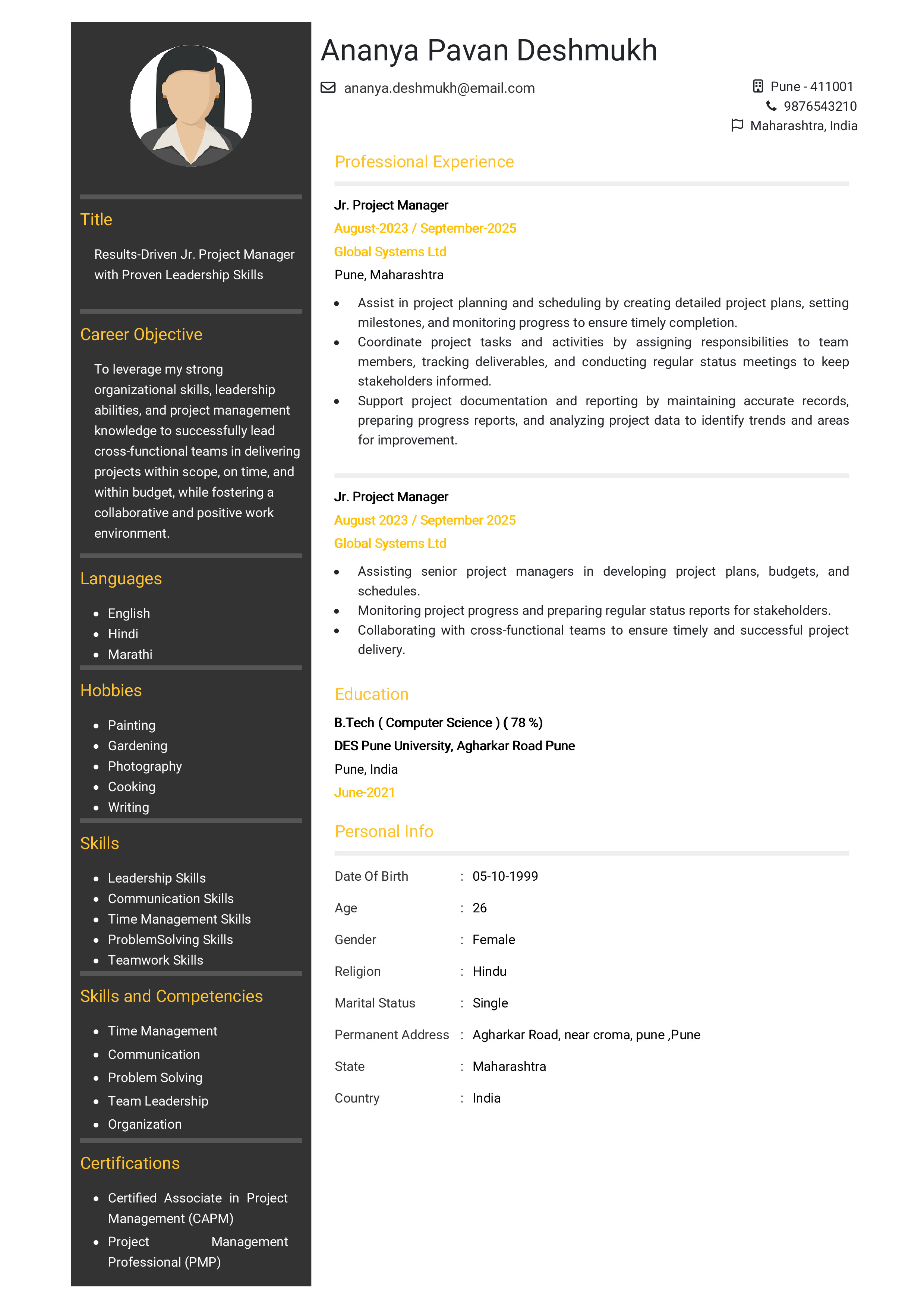 IRS Tax Examiner Resume Example