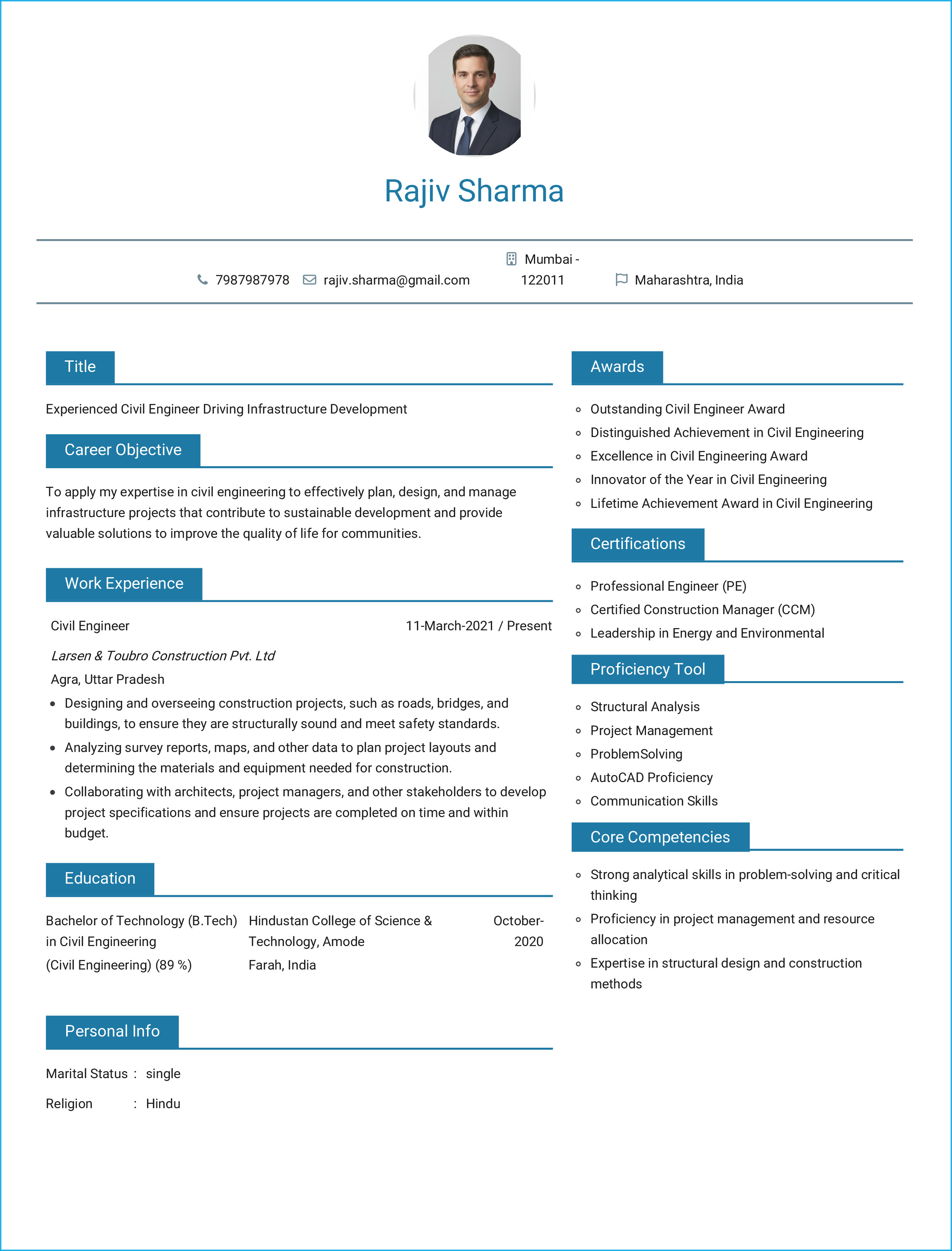 IRS Tax Examiner Resume Example