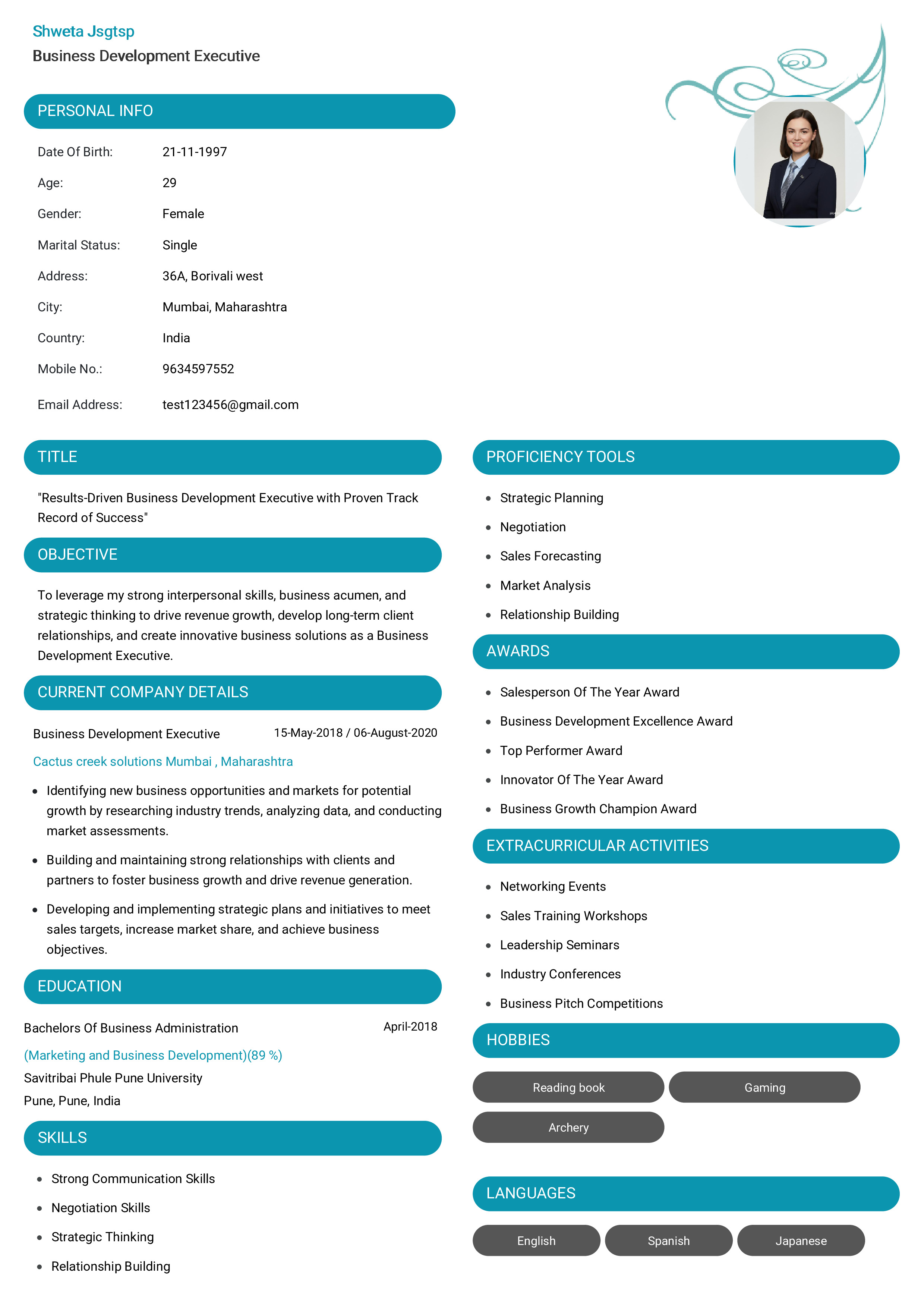IRS Tax Examiner Resume Example