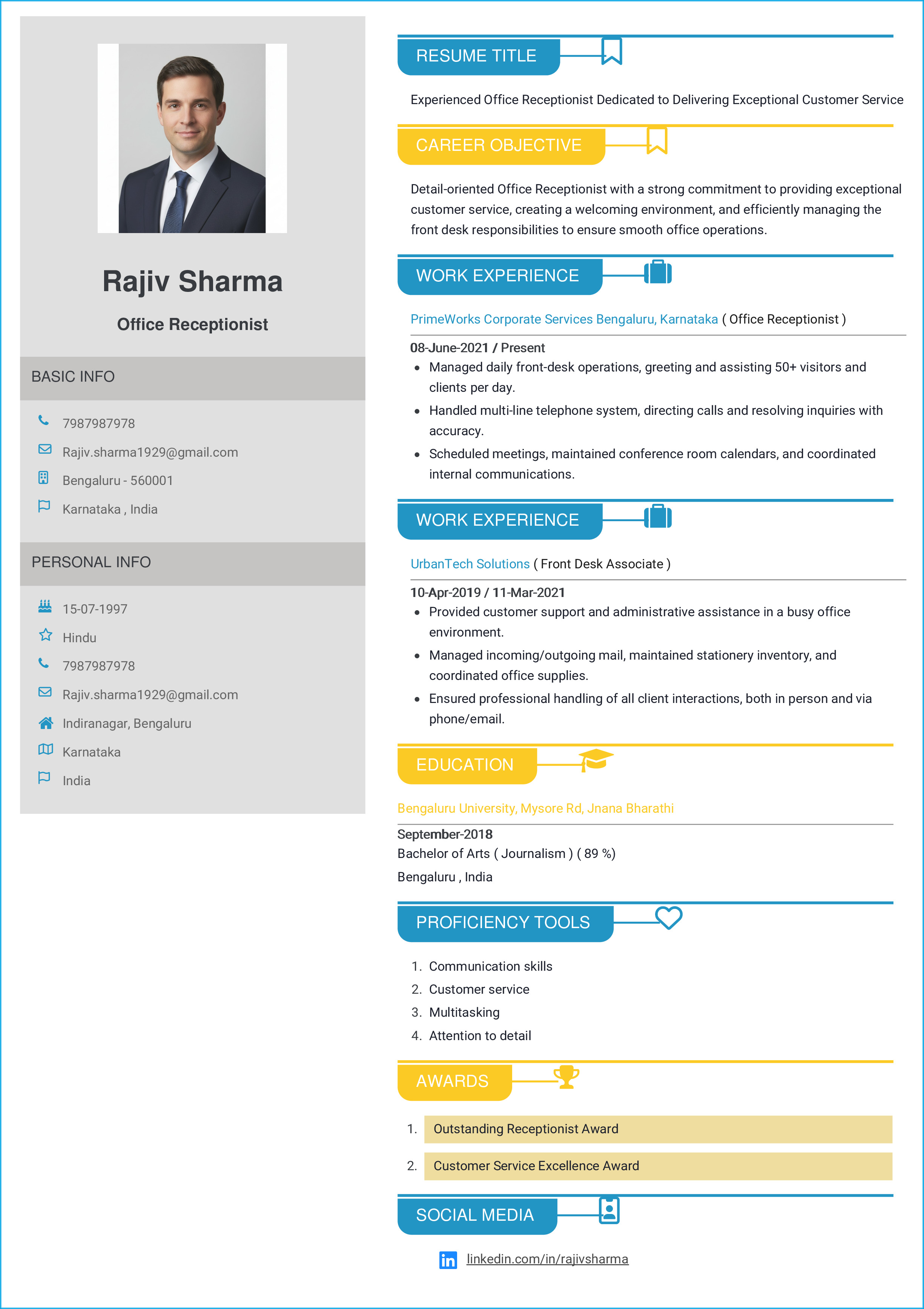 IRS Tax Examiner Resume Example