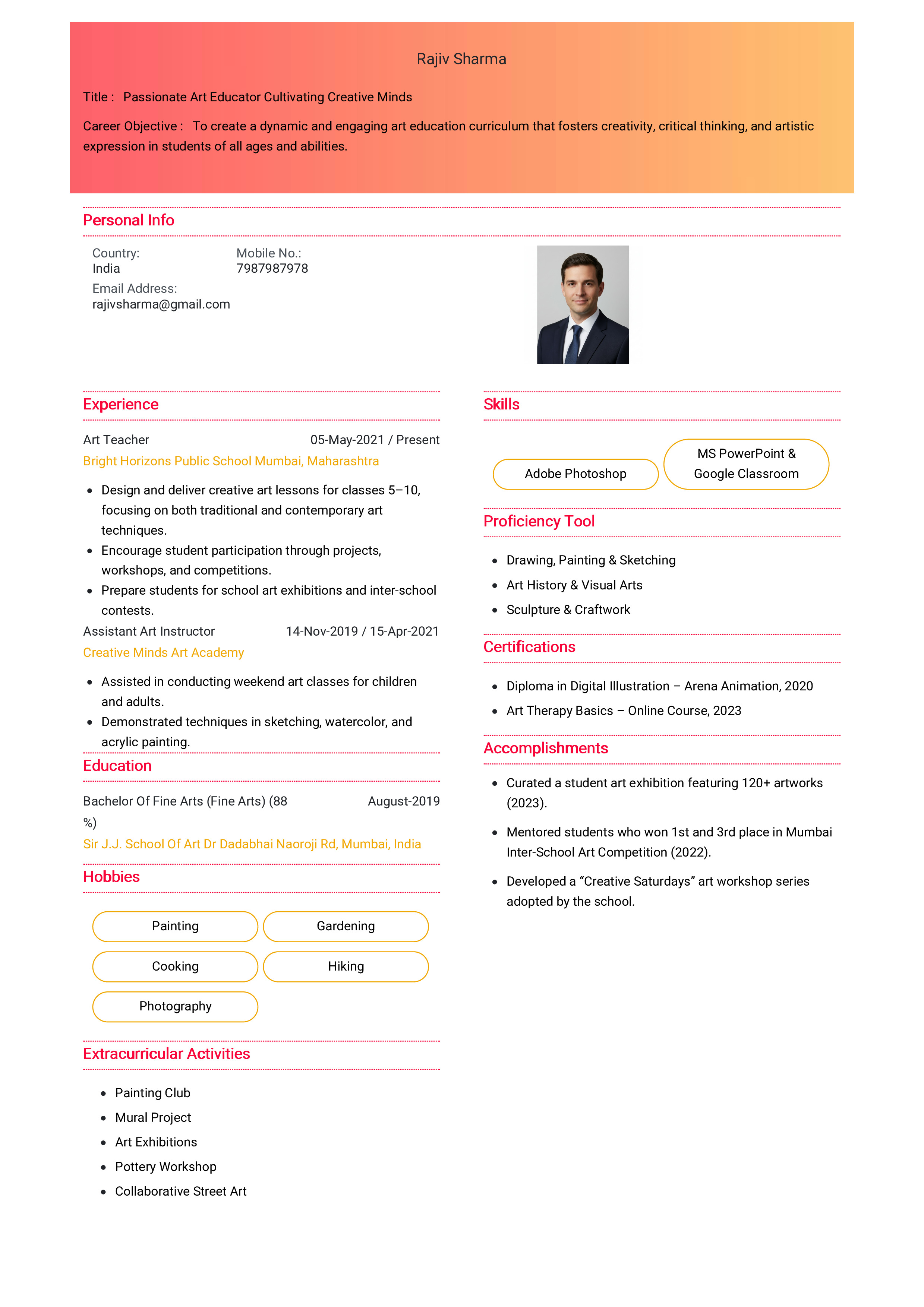 IRS Tax Examiner Resume Example