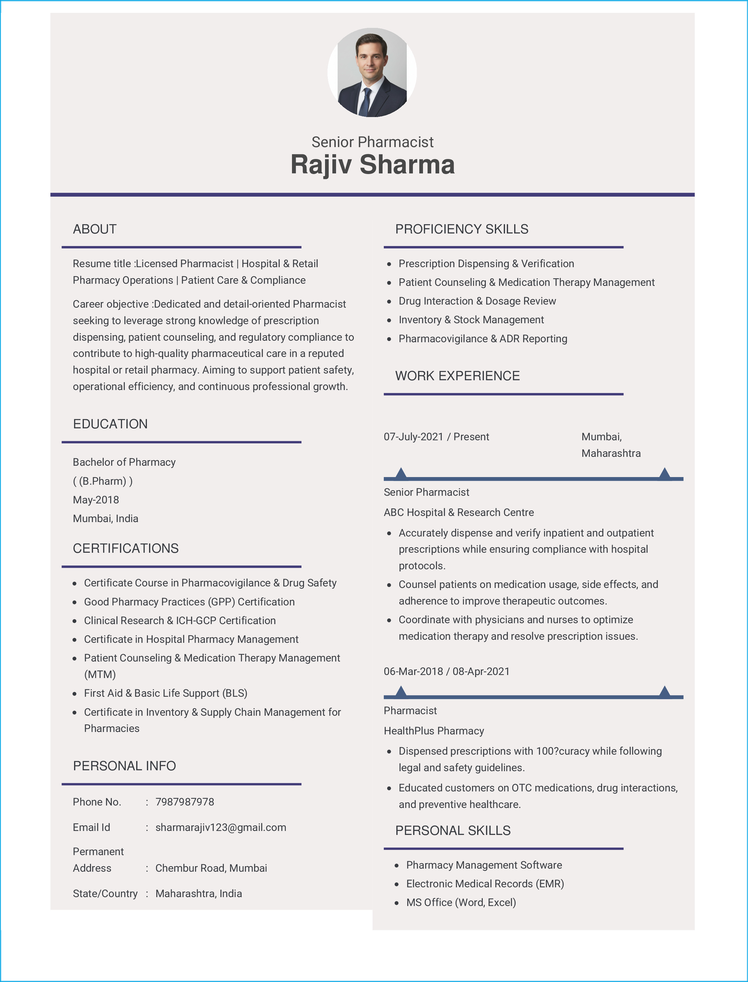 IRS Tax Examiner Resume Example