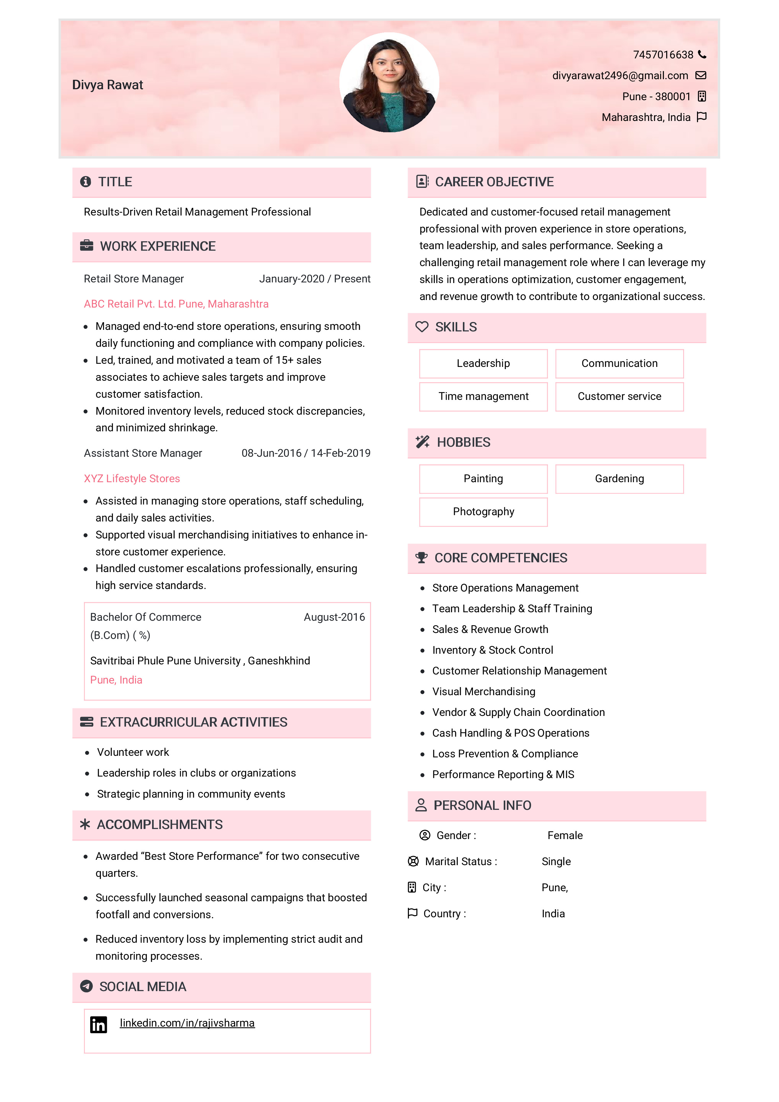 IRS Tax Examiner Resume Example