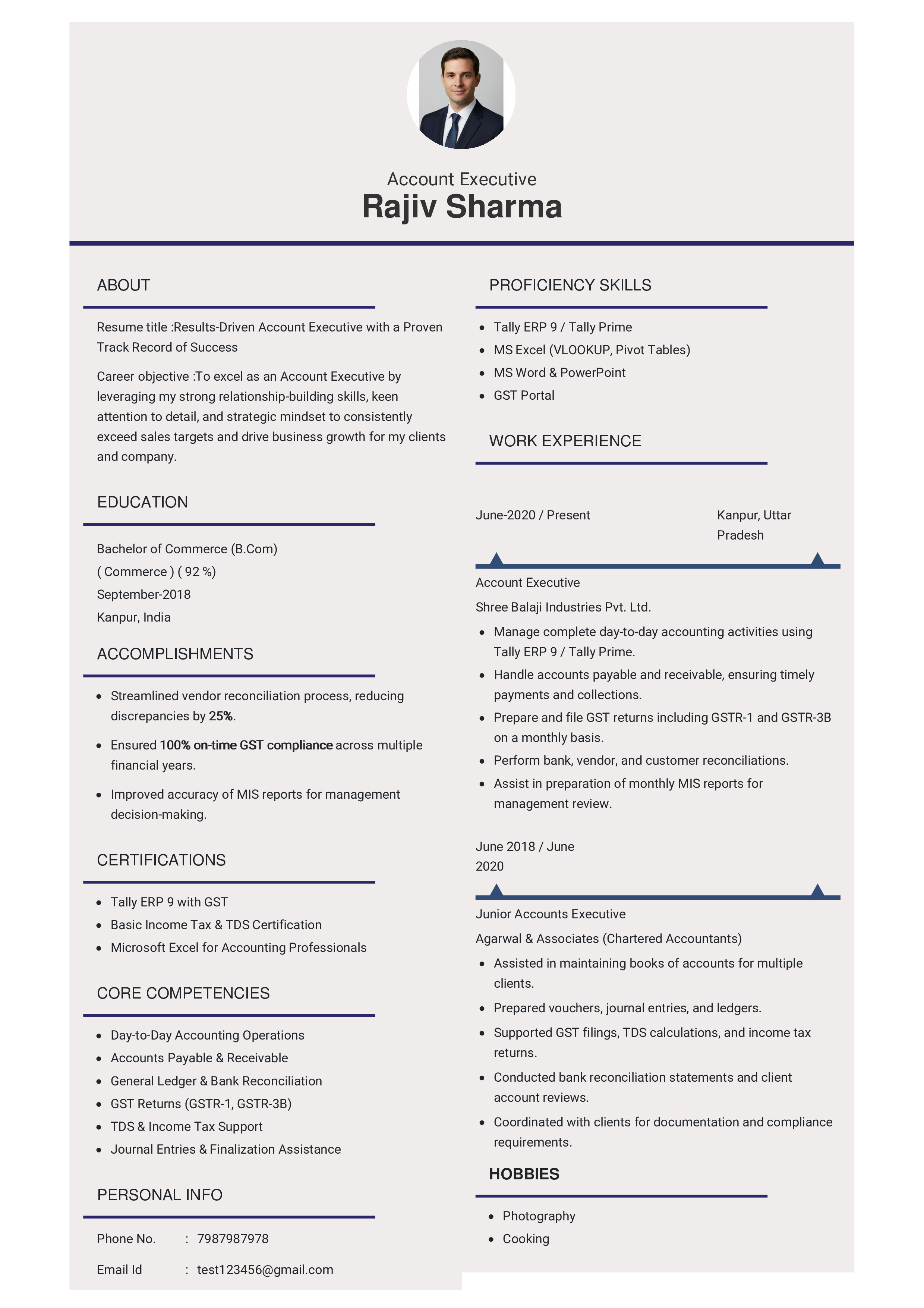 IRS Tax Examiner Resume Example