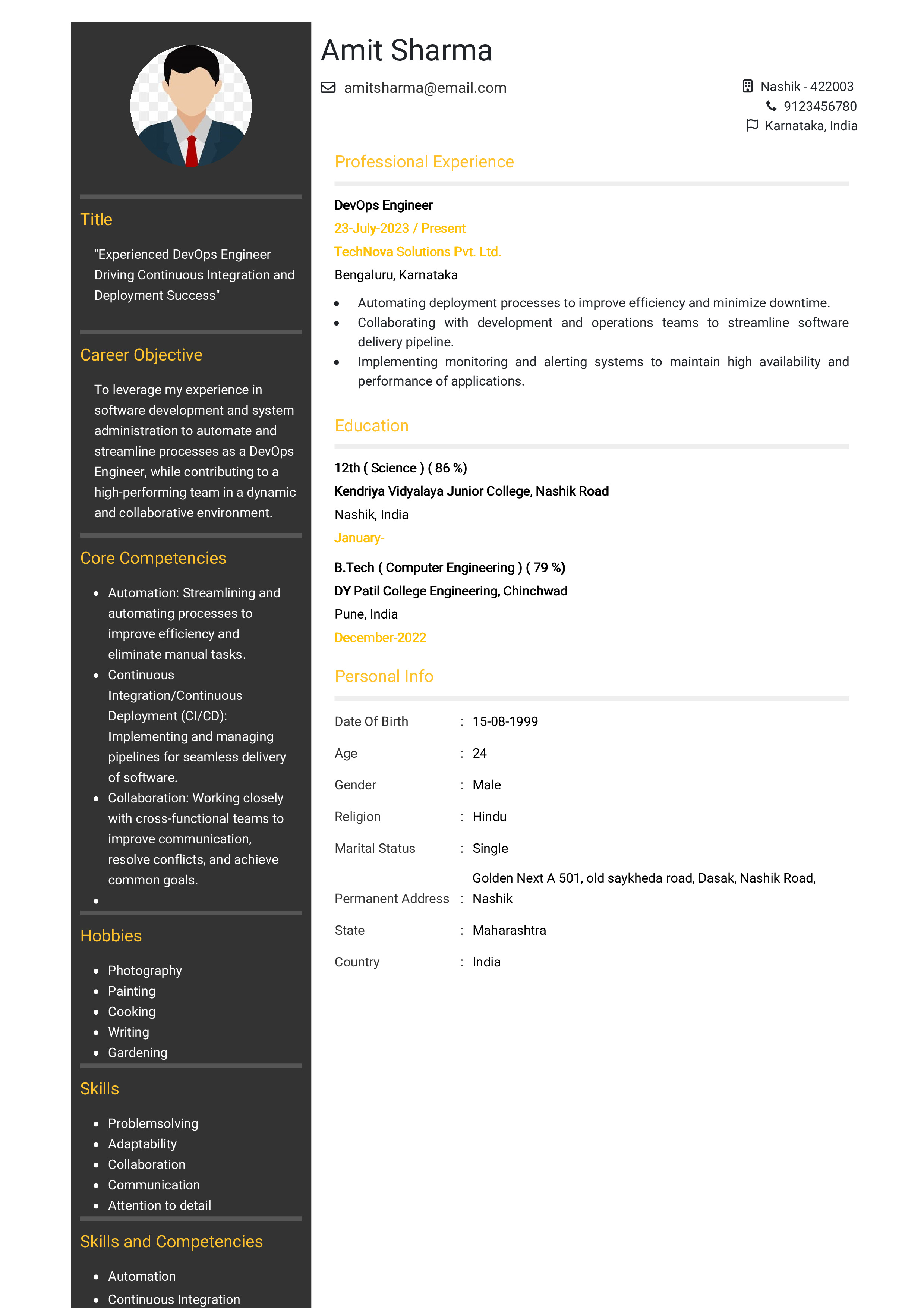 IRS Tax Examiner Resume Example