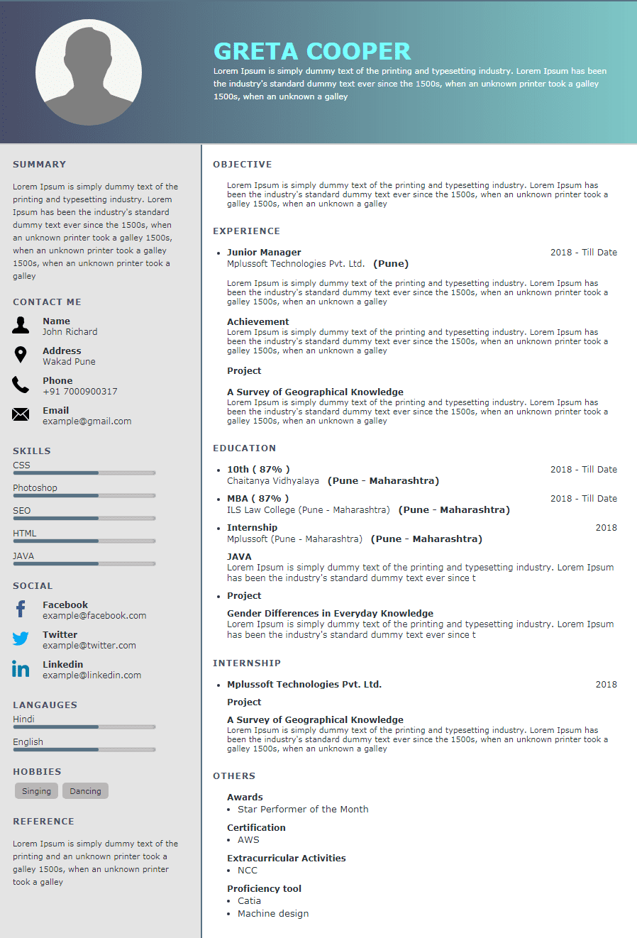 Create your professional resume