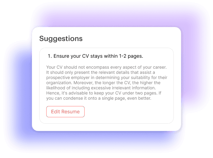 Discover your resume score and assess your standing.