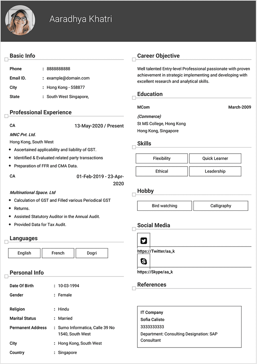 Let your resume do the work.
